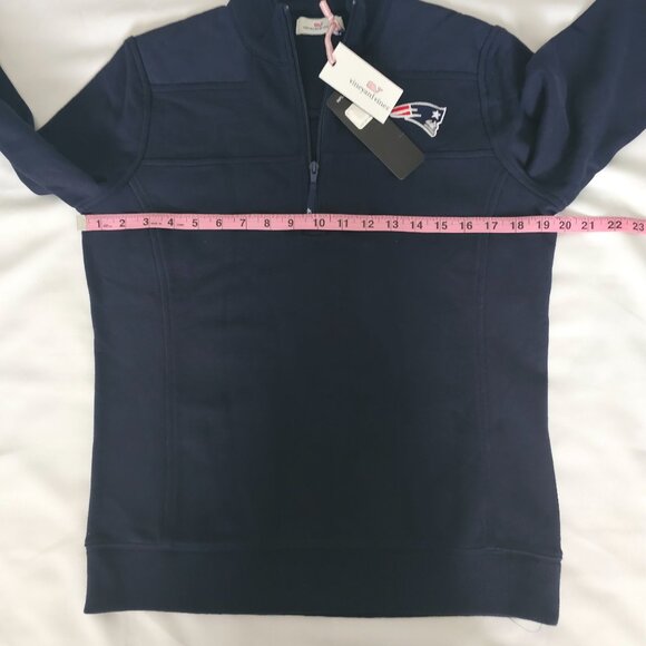 Vineyard Vines Men's Navy Quarter-Zip New England Patriots Shep Shirt Size Small - Picture 13 of 16